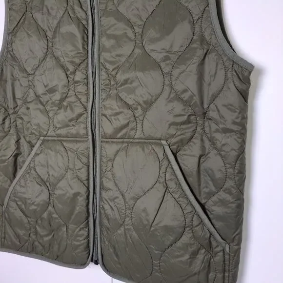 GOODFELLOW Men’s M Medium Green Lightweight Zip Vest - Picture 3 of 5